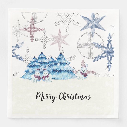 Serviette En Papier Serviettes de Noël, Taille du dîner (Devant)