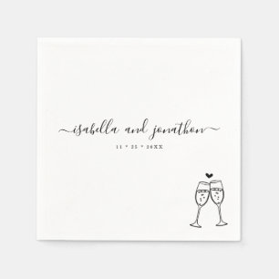 Serviette En Papier Serviettes de pain au champagne personnalisées