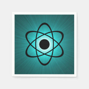 Serviette En Papier Serviettes de papier atomiques ringardes, Teal