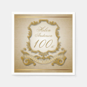 Serviette En Papier Serviettes de papier de 100th célébration