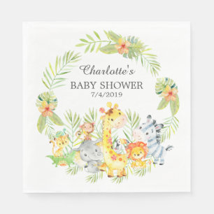 Serviette En Papier Serviettes de papier de baby shower neutre