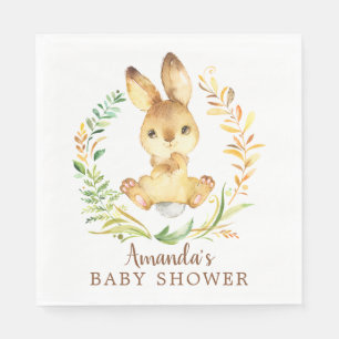 Serviette En Papier Serviettes de papier de baby shower neutre doux de