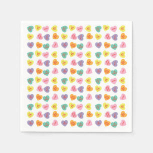 Serviette En Papier Serviettes de papier de coeurs de sucrerie de