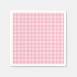 Serviette En Papier Serviettes de papier de guingan rose