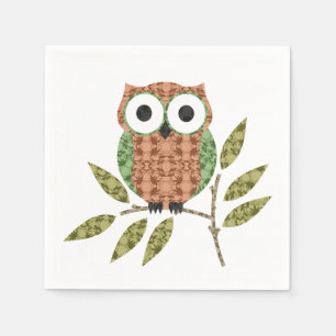 Serviette En Papier Serviettes de papier de hibou mignon