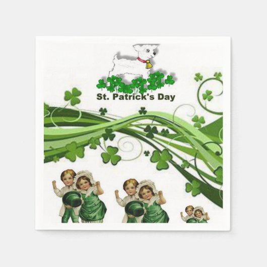 Serviette En Papier Serviettes de papier de jour St. Patrick (Devant)