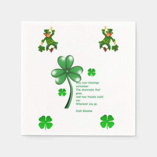Serviette En Papier Serviettes de papier de jour St. Patrick (Devant)