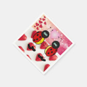 Serviette En Papier Serviettes de papier de la Saint Valentin, Ladybug (Coin)