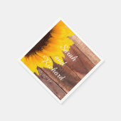 Serviette En Papier Serviettes de papier de mariage rustique en bois (Coin)