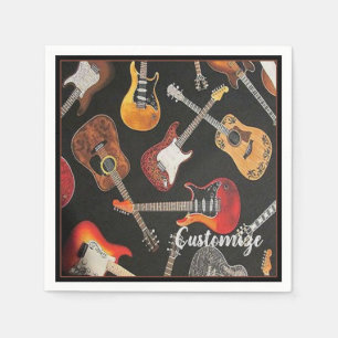 Serviette En Papier Serviettes de papier de motif de guitare