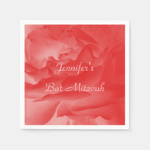 Serviette En Papier Serviettes de papier de rose de corail, bat