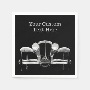Serviette En Papier Serviettes de papier de voiture vintage