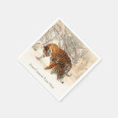 Serviette En Papier Serviettes de papier faites sur commande de tigres (Coin)