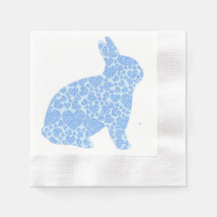 Serviette En Papier Serviettes de papier jetables de lapin bleu