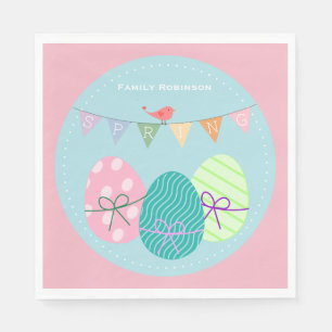 Serviette En Papier Serviettes de Pâques OEufs mignons personnalisés