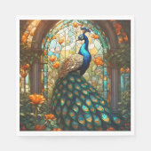 Serviette En Papier Serviettes de Peacock Vibrantes : L'Élégante Table (Devant)