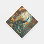 Serviette En Papier Serviettes de Peacock Vibrantes : L'Élégante Table (Coin)