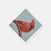 Serviette En Papier Serviettes de peinture cardinale rouge (Coin)