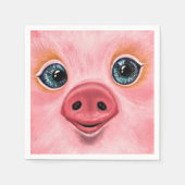 Serviette En Papier Serviettes de porc rose pour bébé - Smile (Devant)