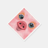 Serviette En Papier Serviettes de porc rose pour bébé - Smile (Coin)