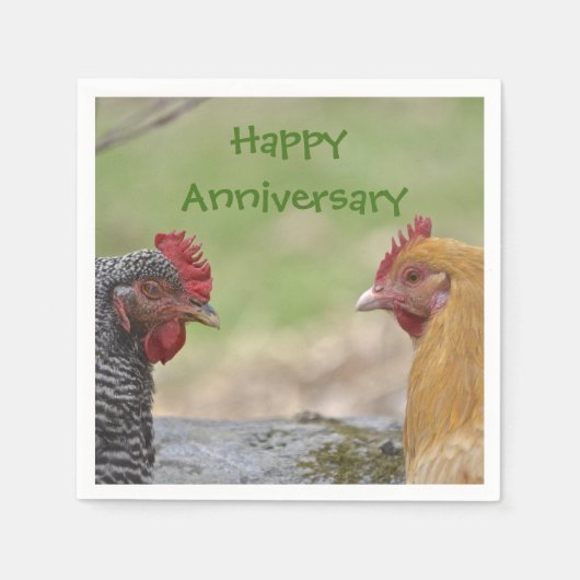Serviette En Papier Serviettes de poulet de l'anniversaire (Devant)