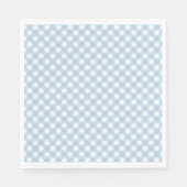 Serviette En Papier serviettes de première année pastel bleu plaid (Devant)