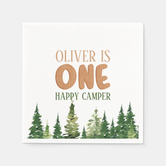 Serviette En Papier Serviettes de première fête d'anniversaire à thème (Devant)