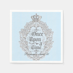 Serviette En Papier Serviettes de princesse bleu Once Upon Fairytale V