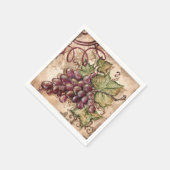 Serviette En Papier Serviettes de raisin rustiques (Coin)