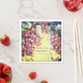 Serviette En Papier Serviettes de raisins de vigne — Dégustation et co (En situation)