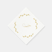 Serviette En Papier Serviettes de réception de mariage initiales (Coin)