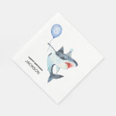 Serviette En Papier Serviettes de requin - Numéro modifiable - Serviet (Coin)