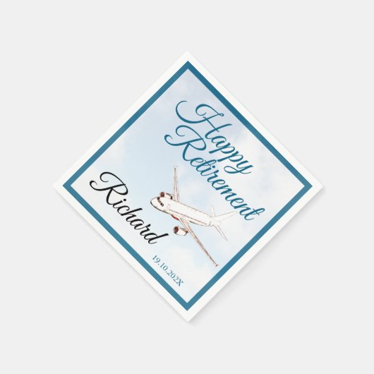 Serviette En Papier Serviettes de retraite avec conception d'avion (Coin)