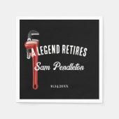 Serviette En Papier Serviettes De Retraite Pour Un Plomber (Devant)