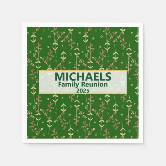 Serviette En Papier Serviettes de réunion familiales personnalisées (Devant)