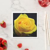 Serviette En Papier Serviettes de rose jaune (En situation)