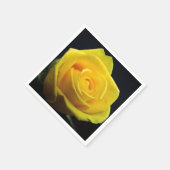 Serviette En Papier Serviettes de rose jaune (Coin)