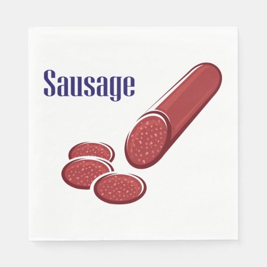 Serviette En Papier Serviettes de saucisson (Devant)