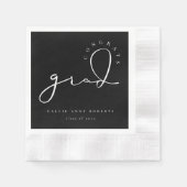 Serviette En Papier Serviettes de script Grad Signature (Devant)