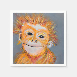 Serviette En Papier Serviettes de singe