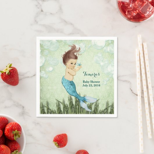 Serviette En Papier Serviettes de sirène (En situation)