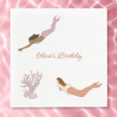 Serviette En Papier Serviettes de sirène pour enfant anniversaire