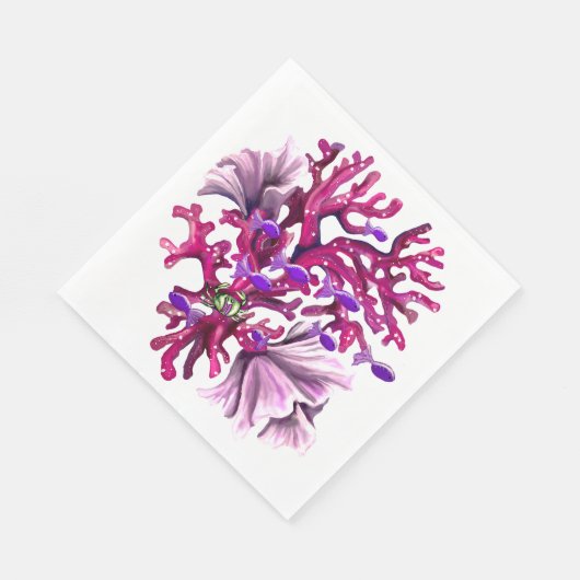Serviette En Papier Serviettes de sirène violette (Coin)