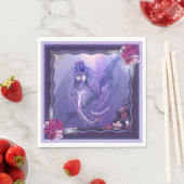 Serviette En Papier Serviettes de sirène violette (En situation)