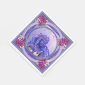 Serviette En Papier Serviettes de sirène violette (Coin)