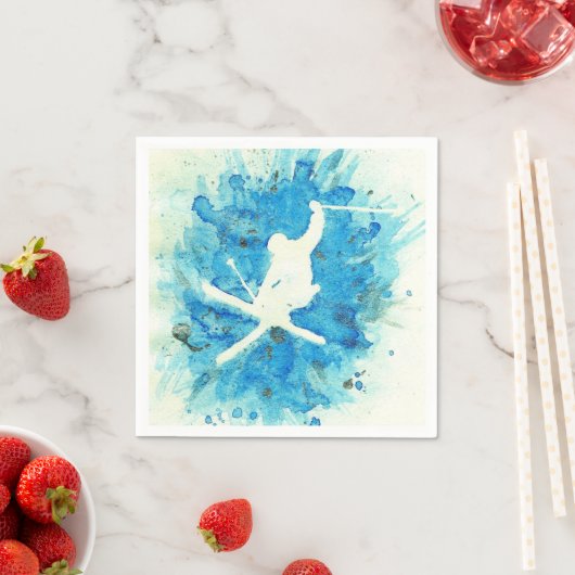 Serviette En Papier Serviettes de ski saut (En situation)