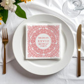 Serviette En Papier Serviettes de soirée déesse au design grec rose