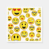Serviette En Papier Serviettes de soirée motif Emoji mixtes (Devant)