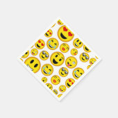 Serviette En Papier Serviettes de soirée motif Emoji mixtes (Coin)
