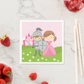 Serviette En Papier Serviettes de soirée Princess et Chevalier (En situation)